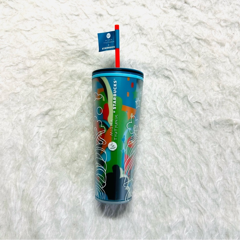 Starbucks Multicolor Tumbler with Red Straw